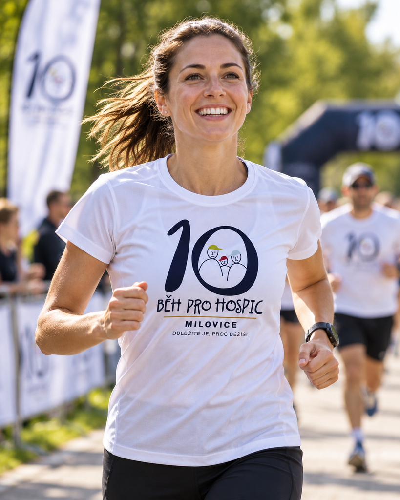 Jubilejní tričko Běhu pro hospic Milovice